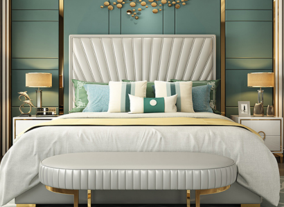 Bett Polster Design Luxus Doppel Hotel Betten Schlaf Zimmer 180x200cm